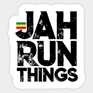 Jah Run Things Rasta Reggae Rastafari Sticker